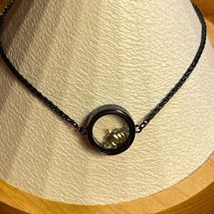 Origami Owl NWT Pumpkin Bolo Bracelet in black